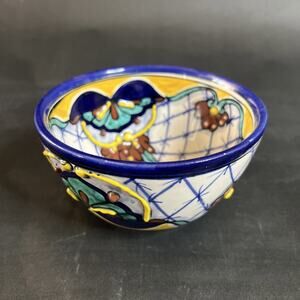 Talavera Pottery Bowl Made in Mexico 6 Inch Hand Painted Ceramic Dish
